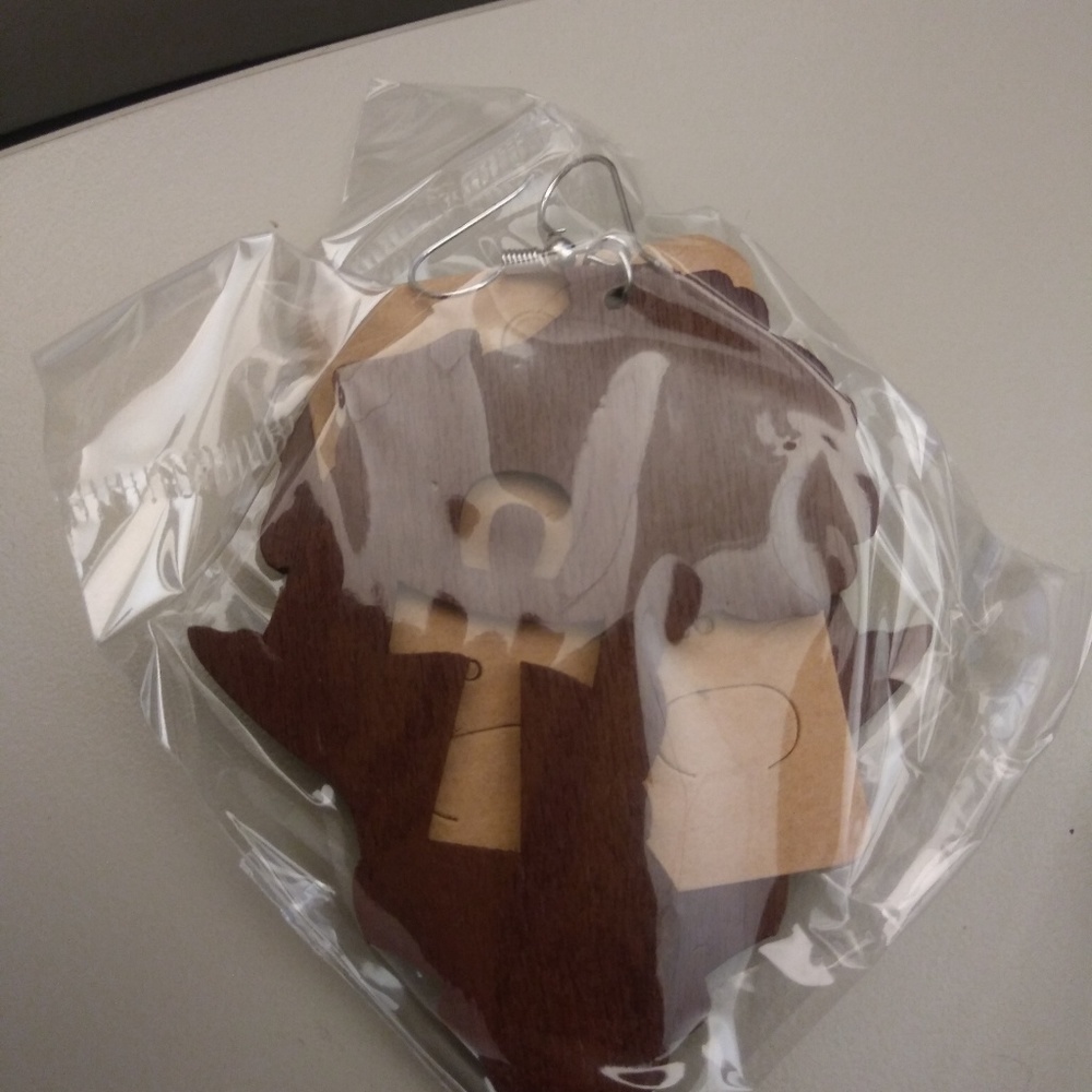 Wooden Earrings - Picture 5 of 8